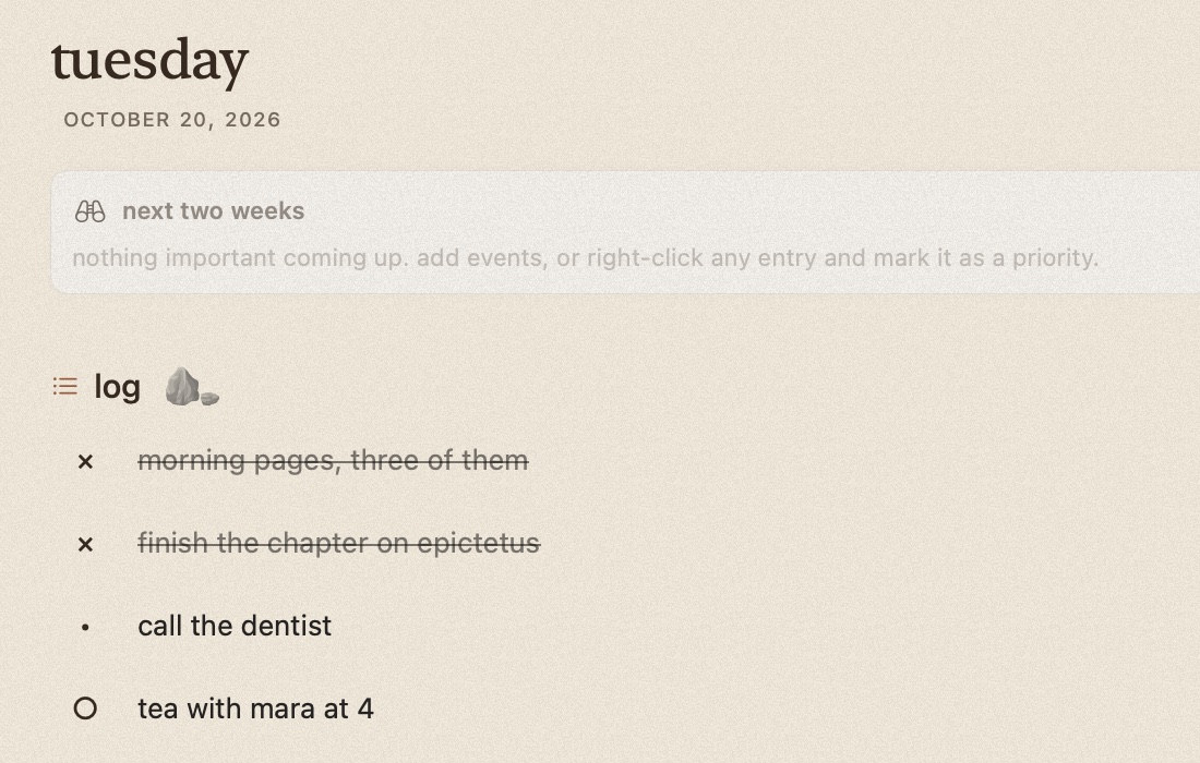tabula on mac in the sandstone theme, zoomed in