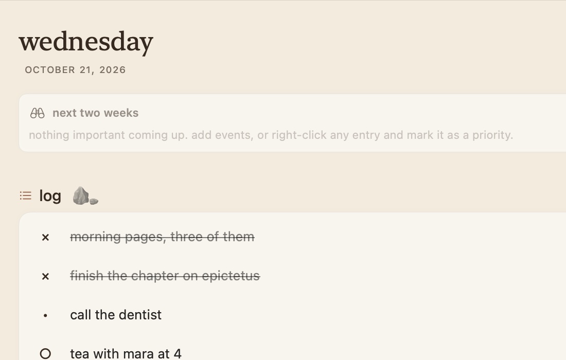 tabula on mac in the sandstone theme, zoomed in