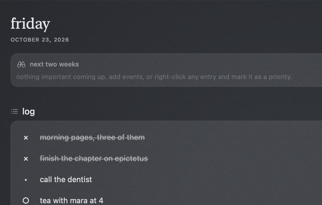 tabula on mac in the slate theme, zoomed in